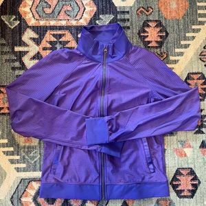 Lululemon purple perforated zip up jacket